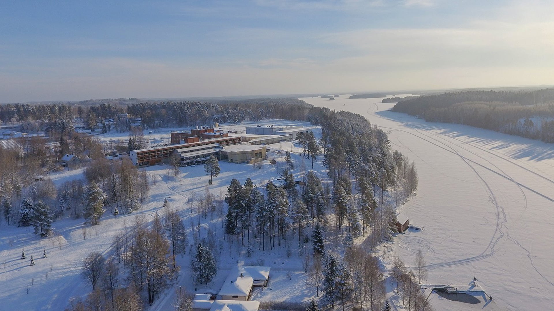 Sport & Spa Hotel Vesileppis, ilmakuva talvella