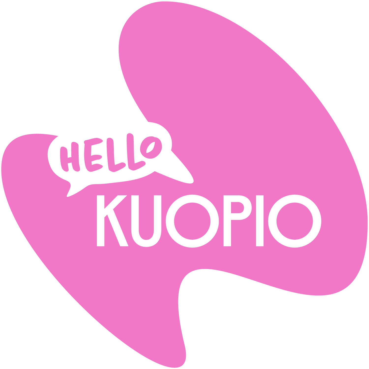 Hello Kuopio Logo, pink background