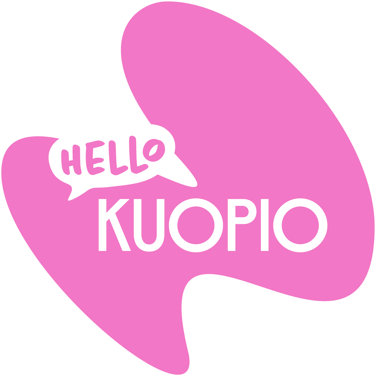 Hello Kuopio Logo, pink background